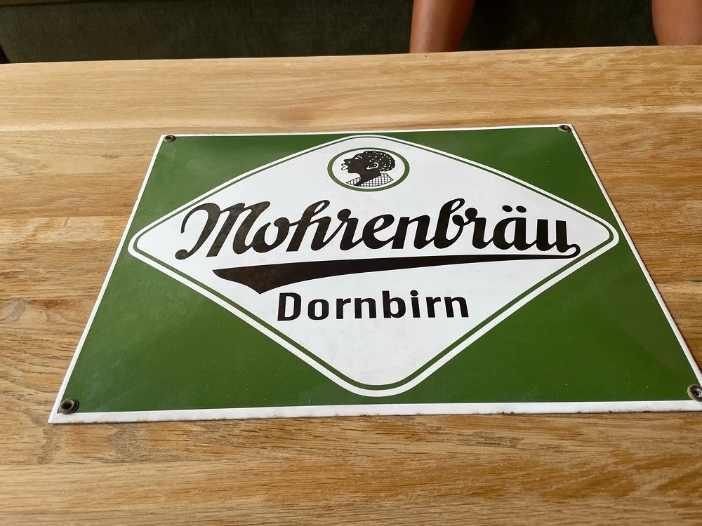 Original Mohrenbräu Email Schild