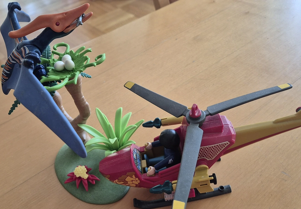 PLAYMOBIL 9430 Hubschrauber mit Flugsaurier