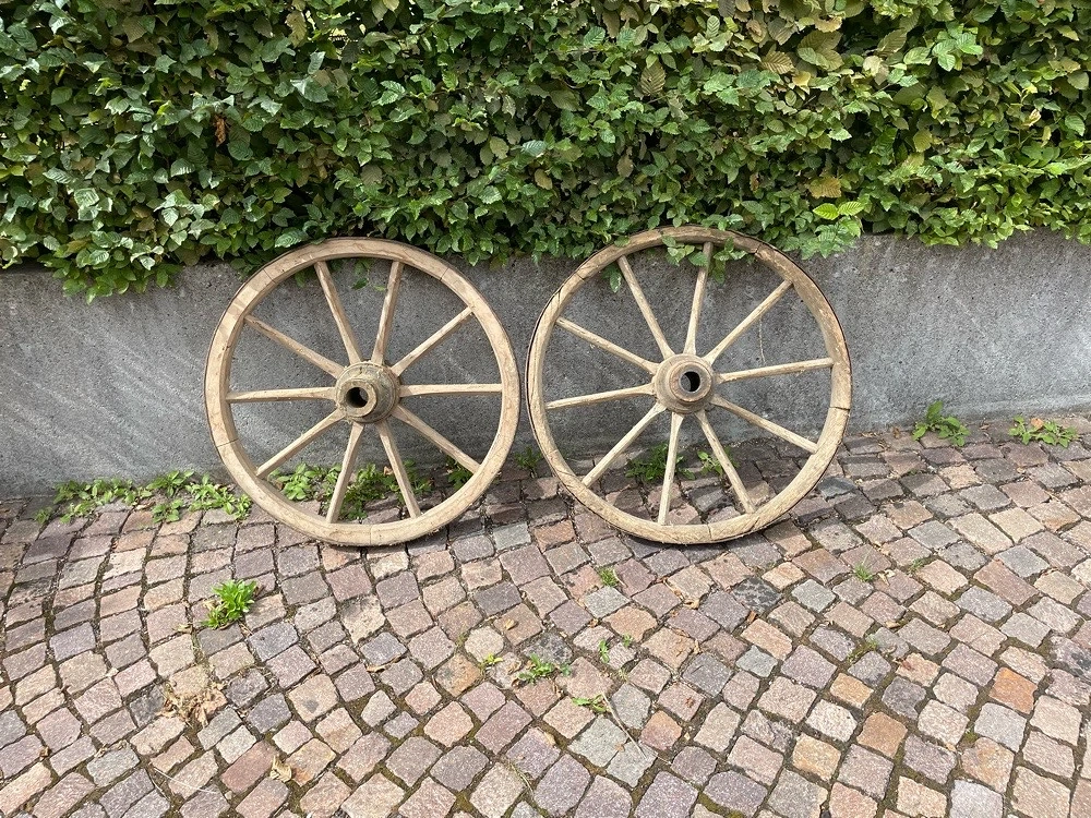 Wagenräder aus Holz 2 Stück