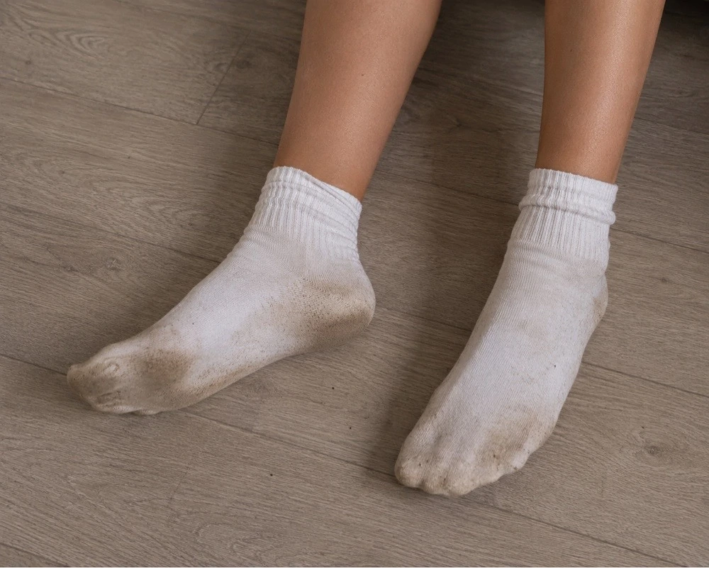 getragene socken