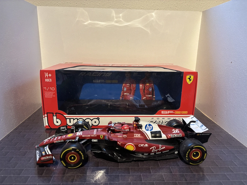 Ferrari Formel 1 Modellauto 1 18 1:18 Modellautos SF25 Charles Leclerc 2025