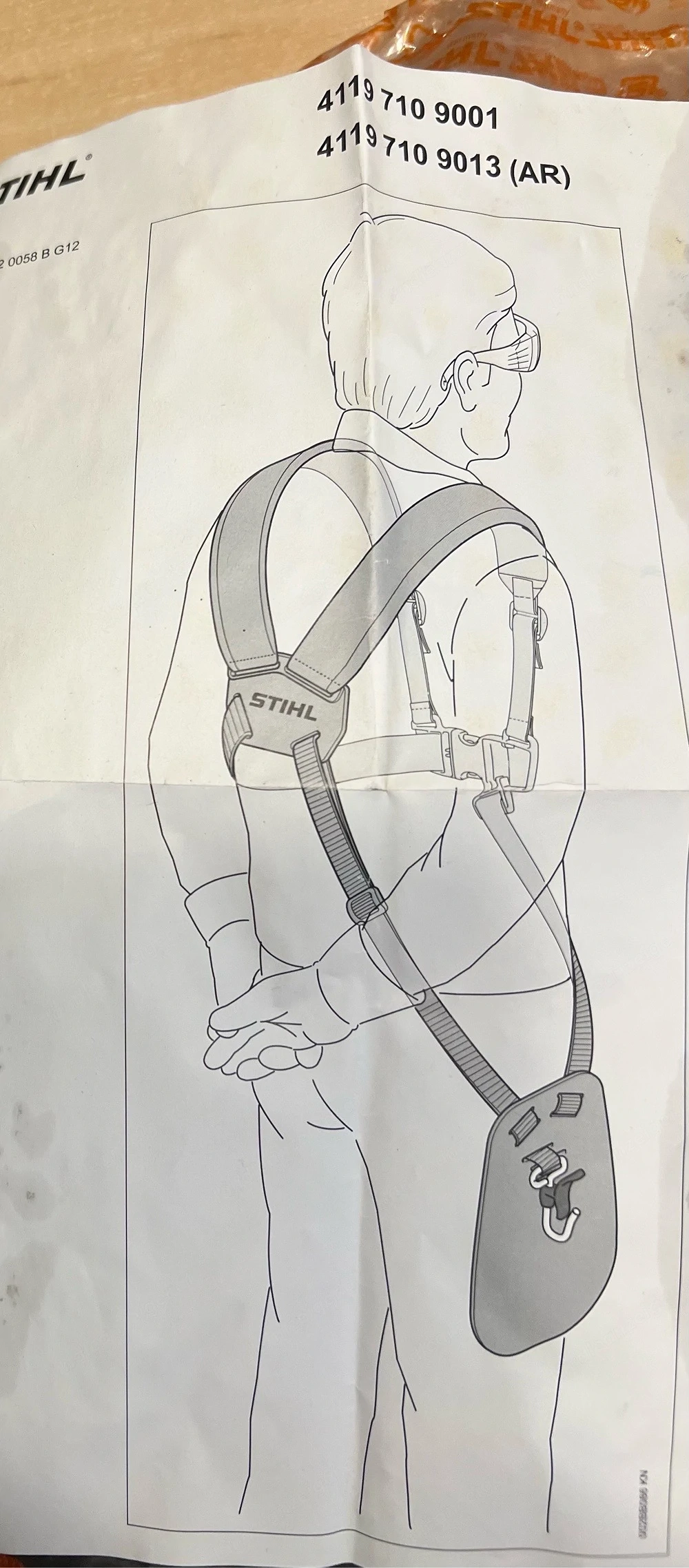 Stihl Harness für Motorsense Neuwertig