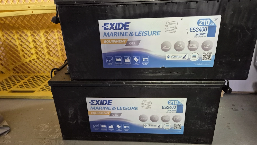 Exide Gel Batterien 210Ah, Camper, Gartenlaube, Solar
