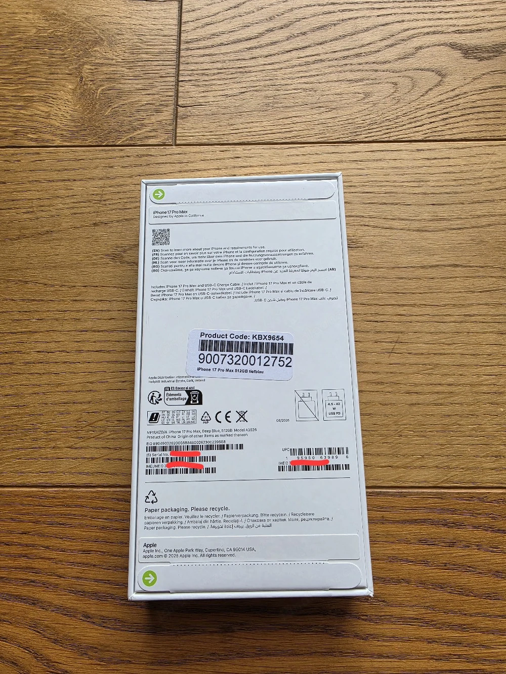 iPhone 17 Pro Max 512gb Tiefblau neu und ungeöffnet!