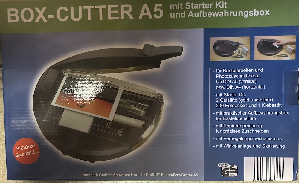 Box - Cutter A5 mit Starter Kit und Aufbewahrungsbox 