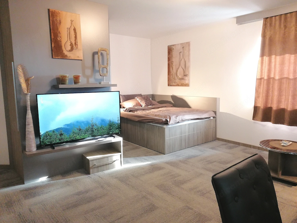 Exklusives Apartment mit Klimaanlage, Reinigungsservice, WLAN, Parkplatz, 50"Sat TV 