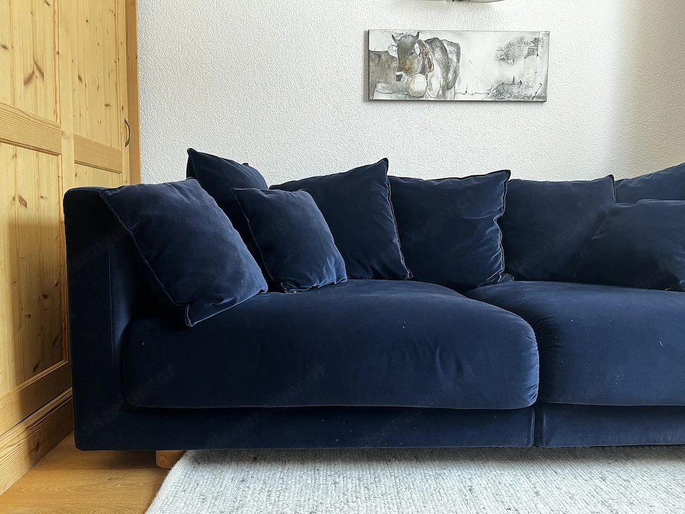 Couch   Ikea Stockholm-Sofa   Samt Blau