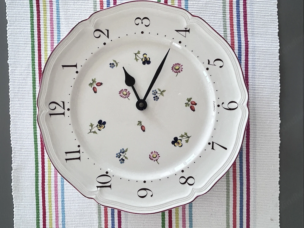 Telleruhr Wanduhr Villeroy&Boch Petite Fleur