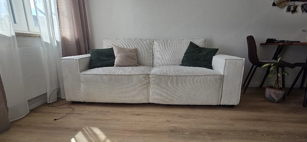 Sofa Weiß Cord