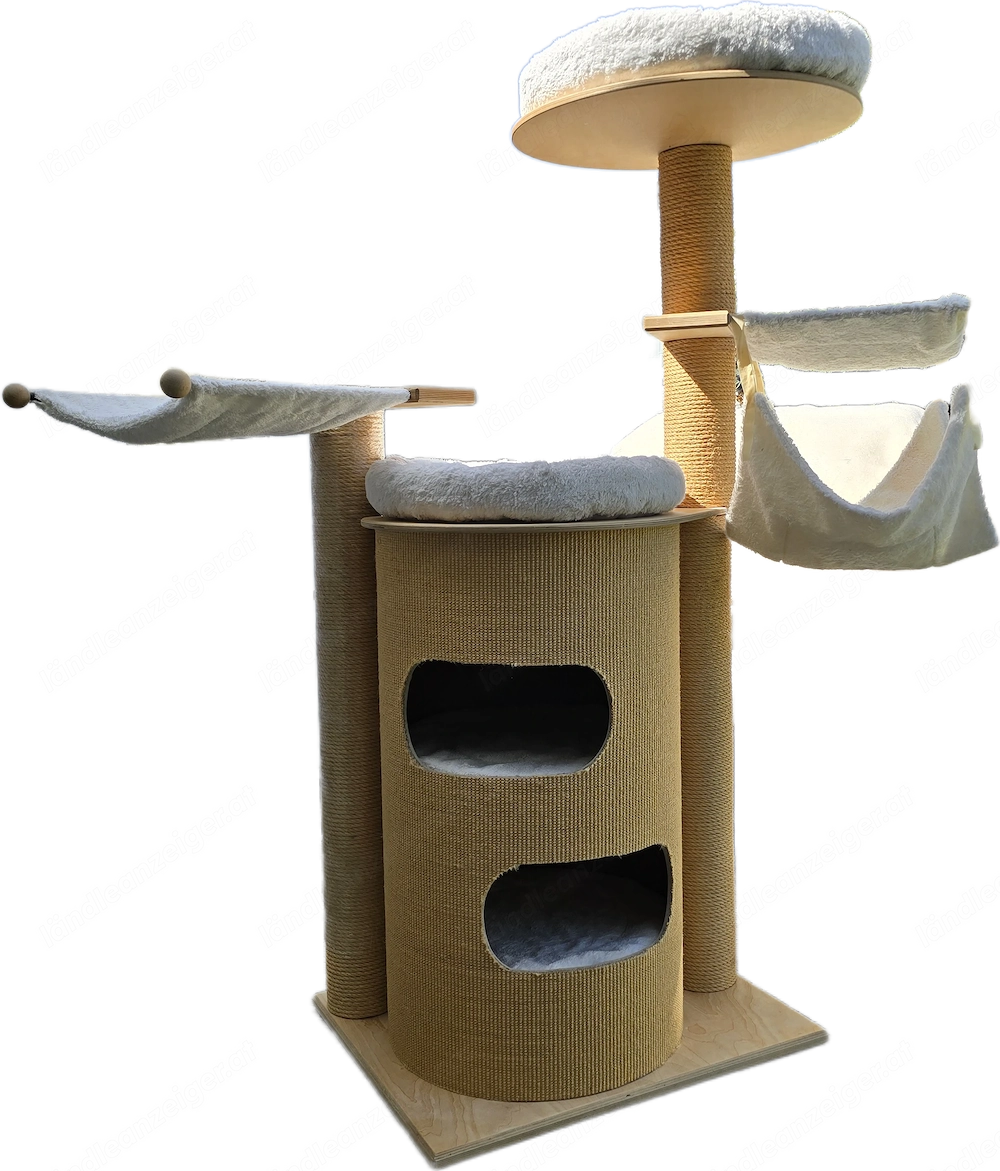 Main Coon Katzenbaum mit Tonne