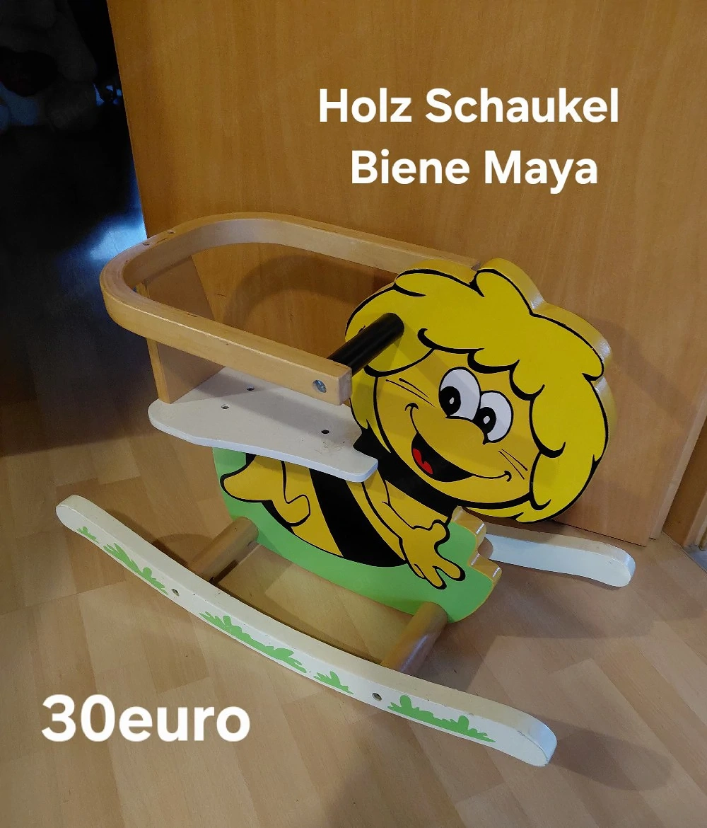 Schaukeltiere Holz Plüsch