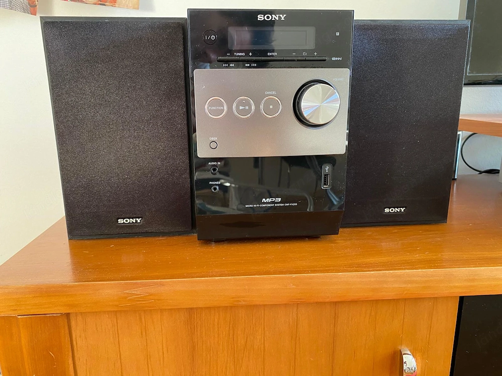 Sony CMT-FX205 Micro HiFi Stereoanlage mit CD, USB & 2 Lautsprechern