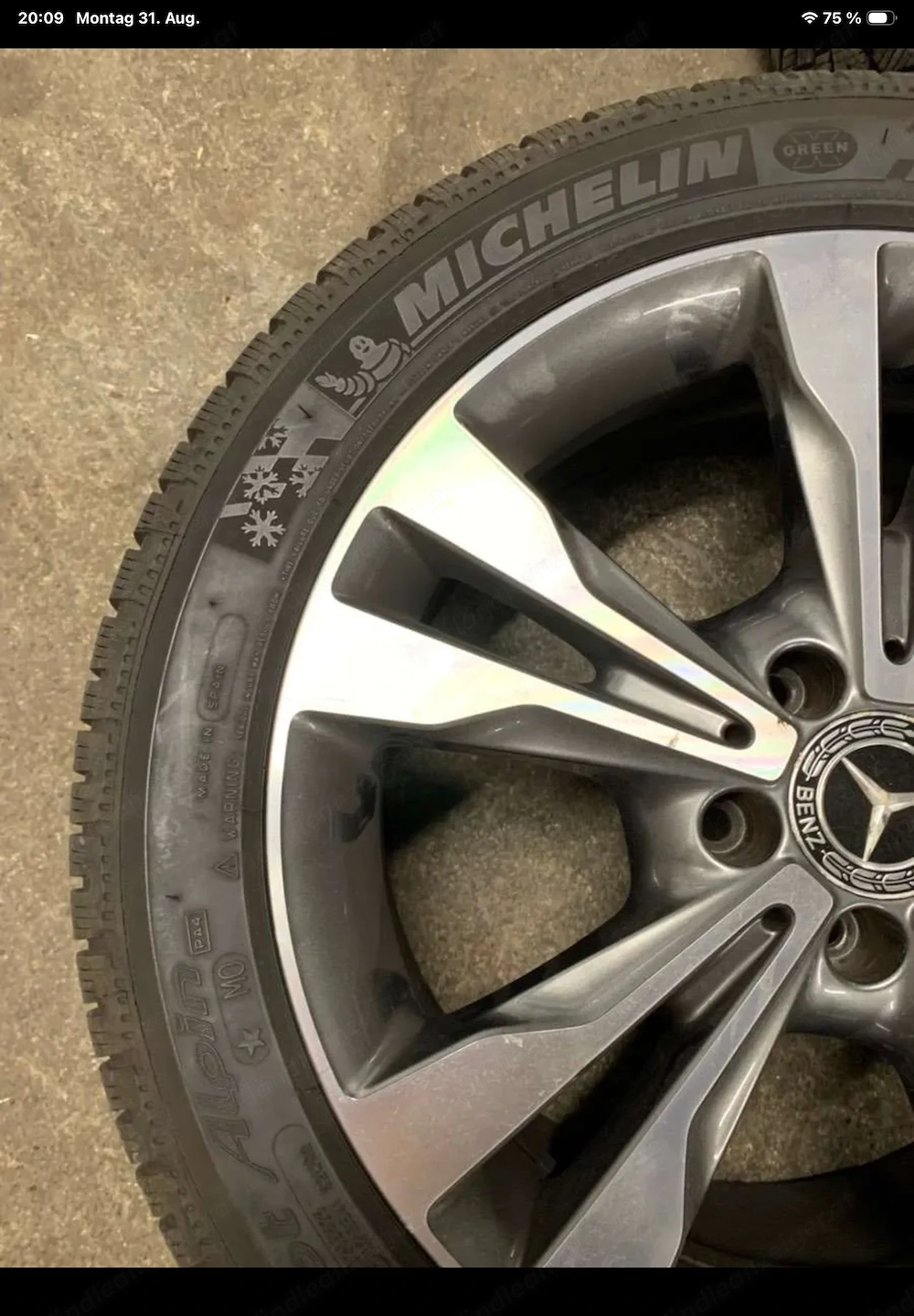 Michelin Alpin Winterreifen mit Alufelgen für Mercedes V Klasse 447 