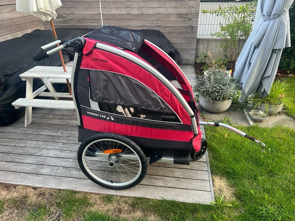 Nordic Cab Explorer Fahrradanhänger   inkl. Jogger-Rad & Fahrradanschluss