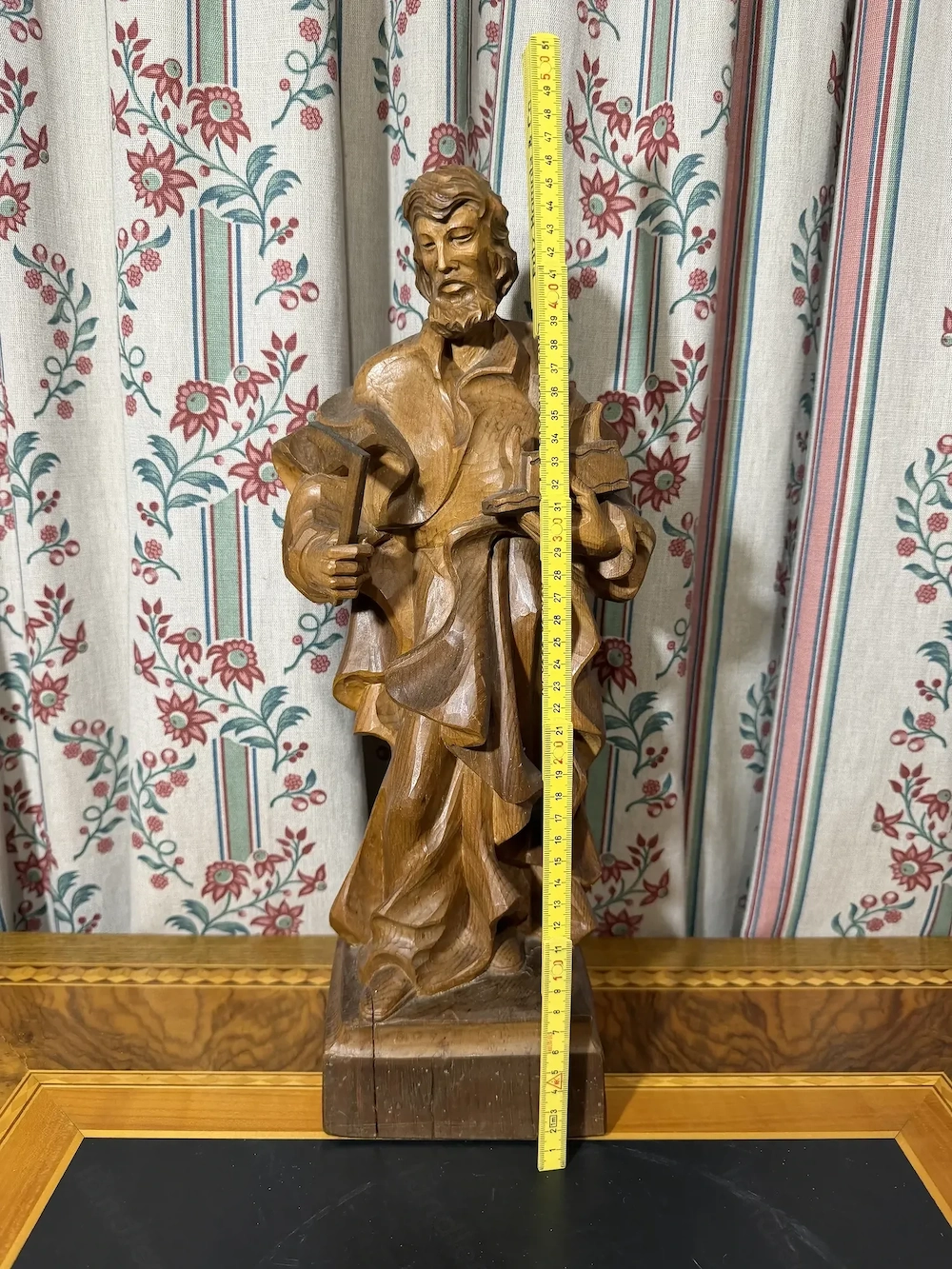 Große Holzschnitzerei Hl. Josef der Zimmermann (ca. 51 cm)   Massivholz geschnitzt