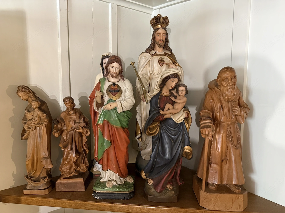 Große Sammlung Sakrale Kunst, Holzschnitzereien & Porzellan   Konvolut   Gesamtverkauf