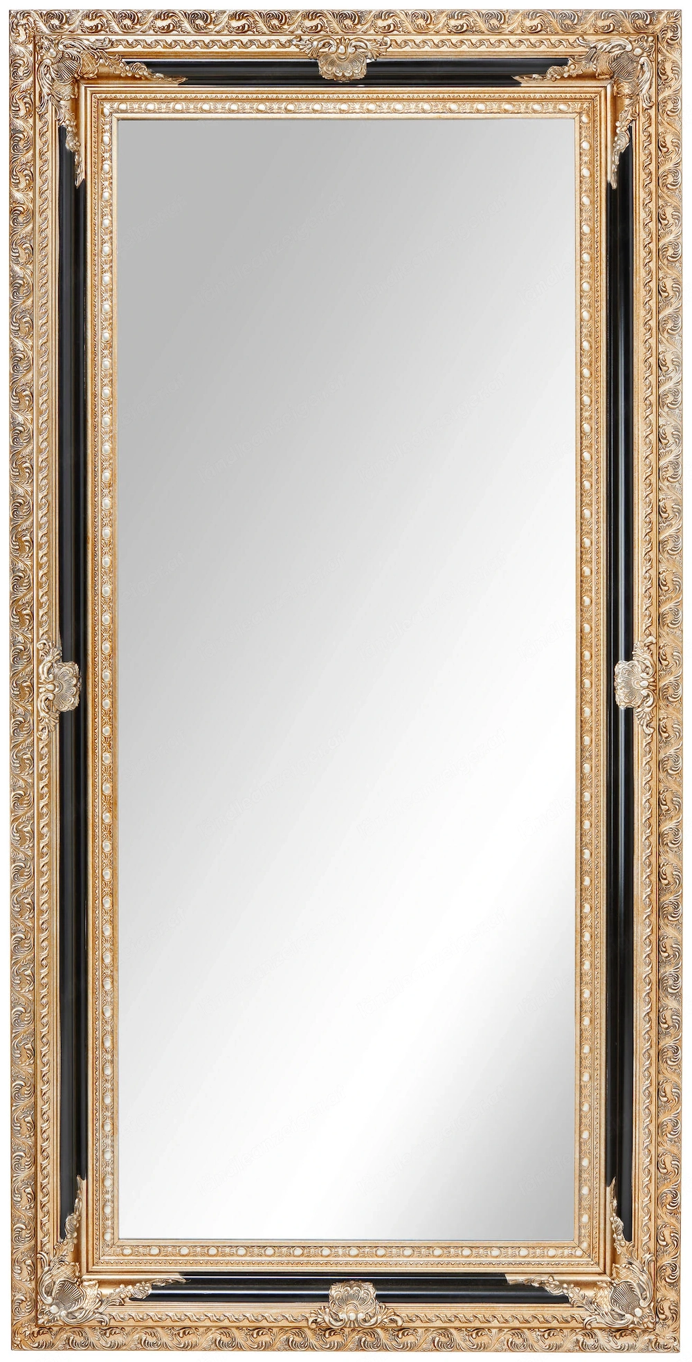 XXL Wandspiegel 100x200 cm Barock antik silber   neuwertig