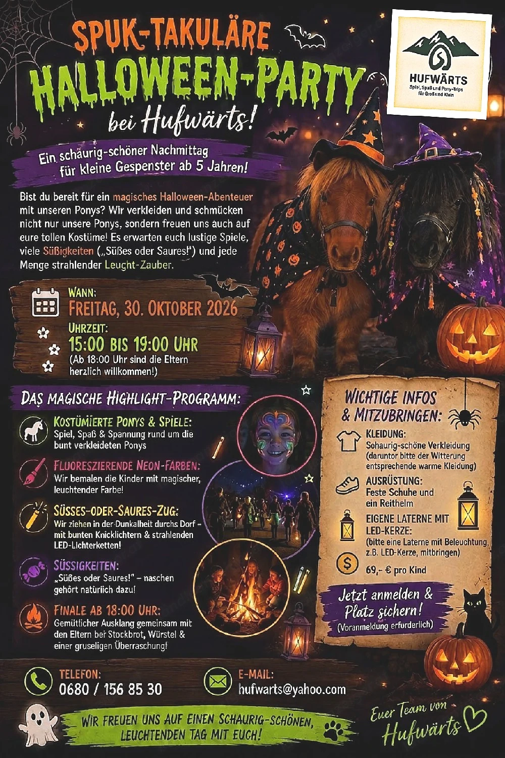   Schaurig schöne Halloween Party bei Hufwärts     