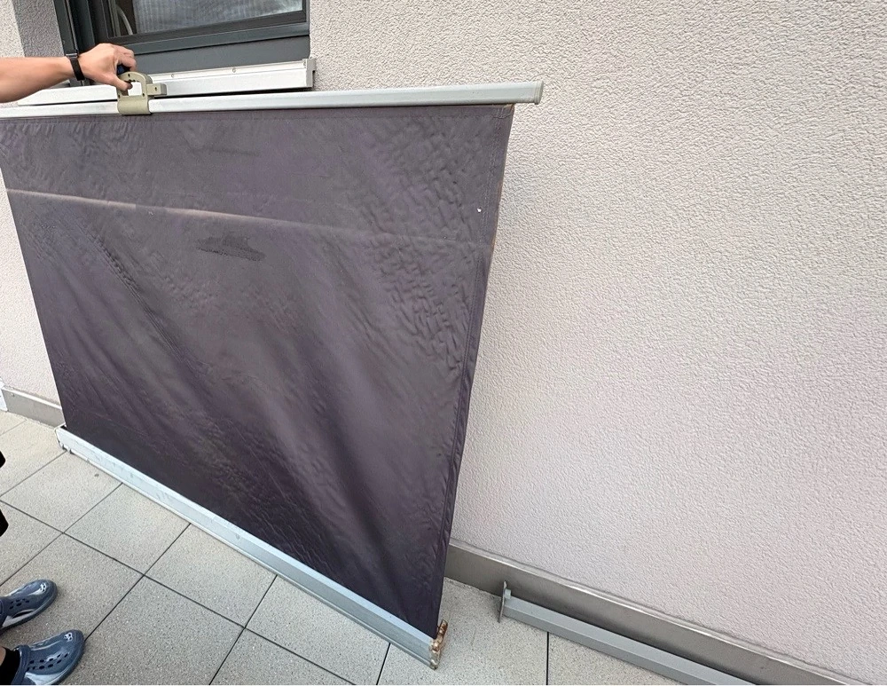 Sicht- und Windschutz für Balkon Terrasse   grau