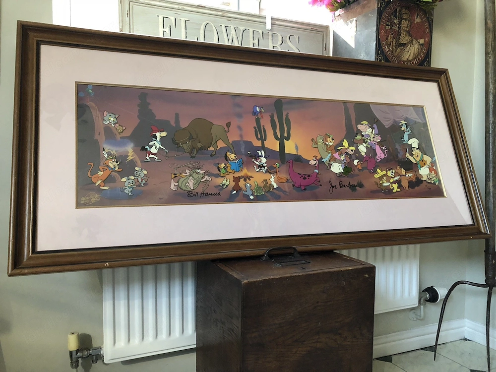Hanna Barbera Western Jamboree Animationskunst handgemalt Cel signiert gerahmt 