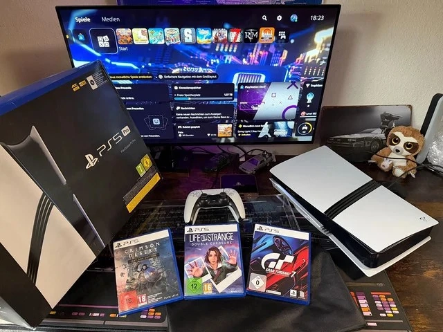 Sony Playstation 5 Pro 2 TB, inklusive Laufwerk + OVP + 3 Games