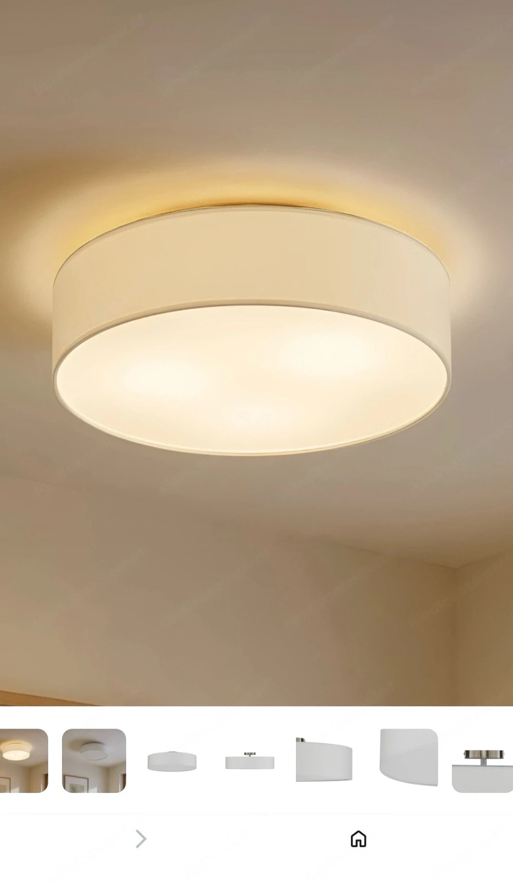 Deckenlampe cremeweiß neu
