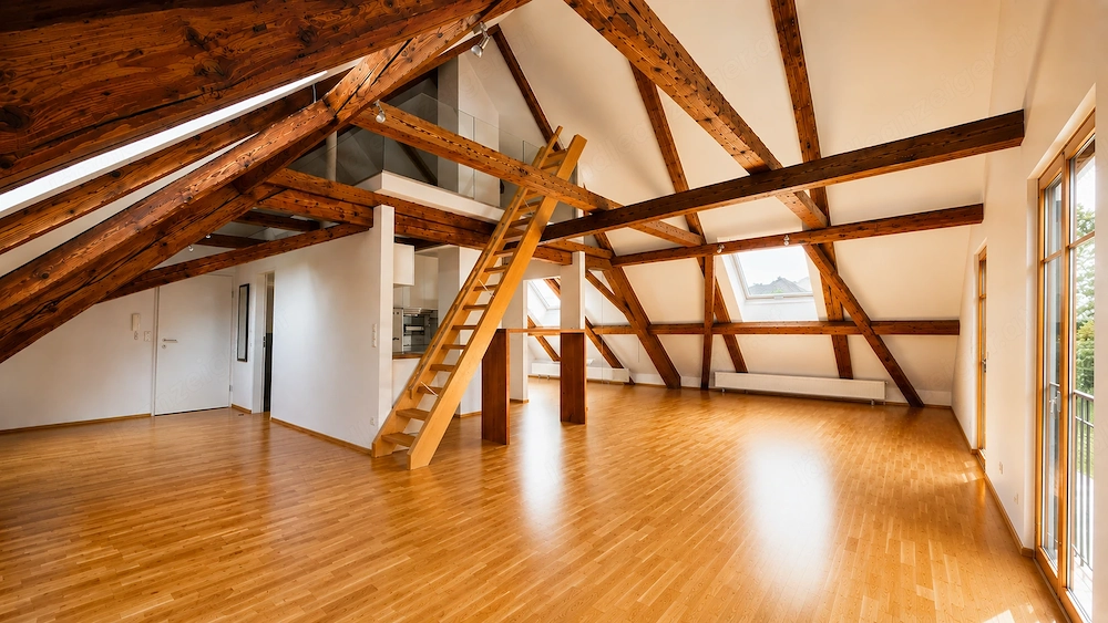Außergewöhnliche 2,5-Zimmer-Dachgeschosswohnung mit Galerie & historischem Sichtgebälk in Bürs