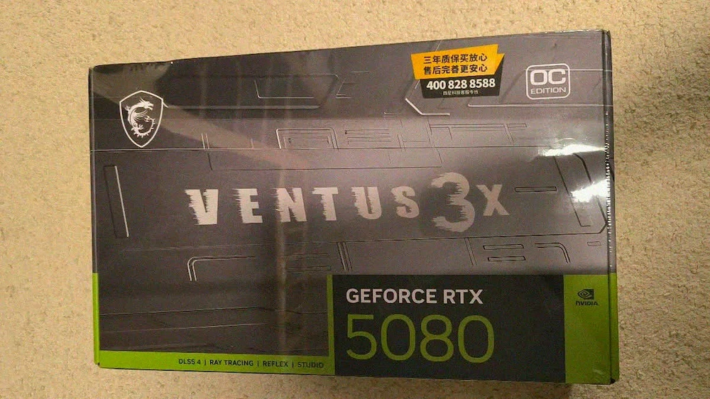 MSI GeForce RTX 5080 Ventus 3X OC Plus   16 GB GDDR7