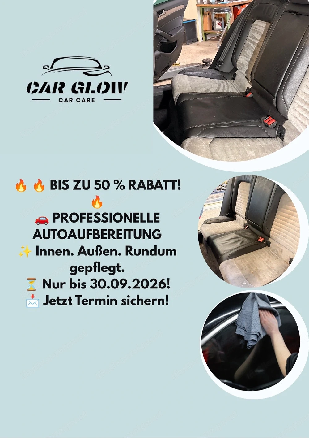 Rabatt auf Autoaufbereitung