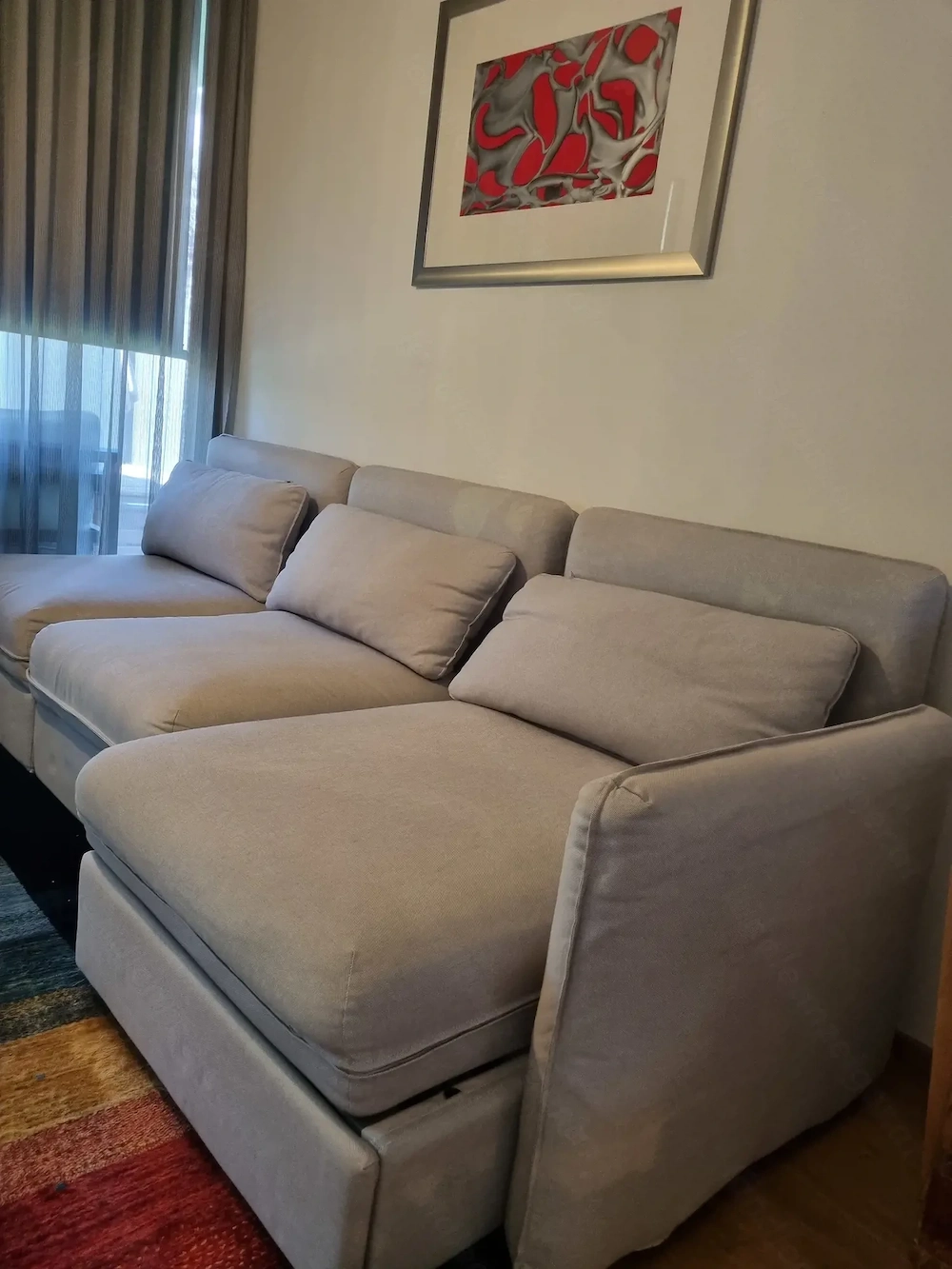 Couch , 250 cm, beige