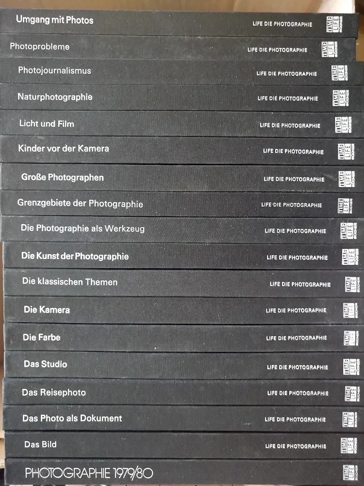 Komplette Vintage Time Life Bücherreihe - Life Die Photographie (18 Bände) - Silberne Edition