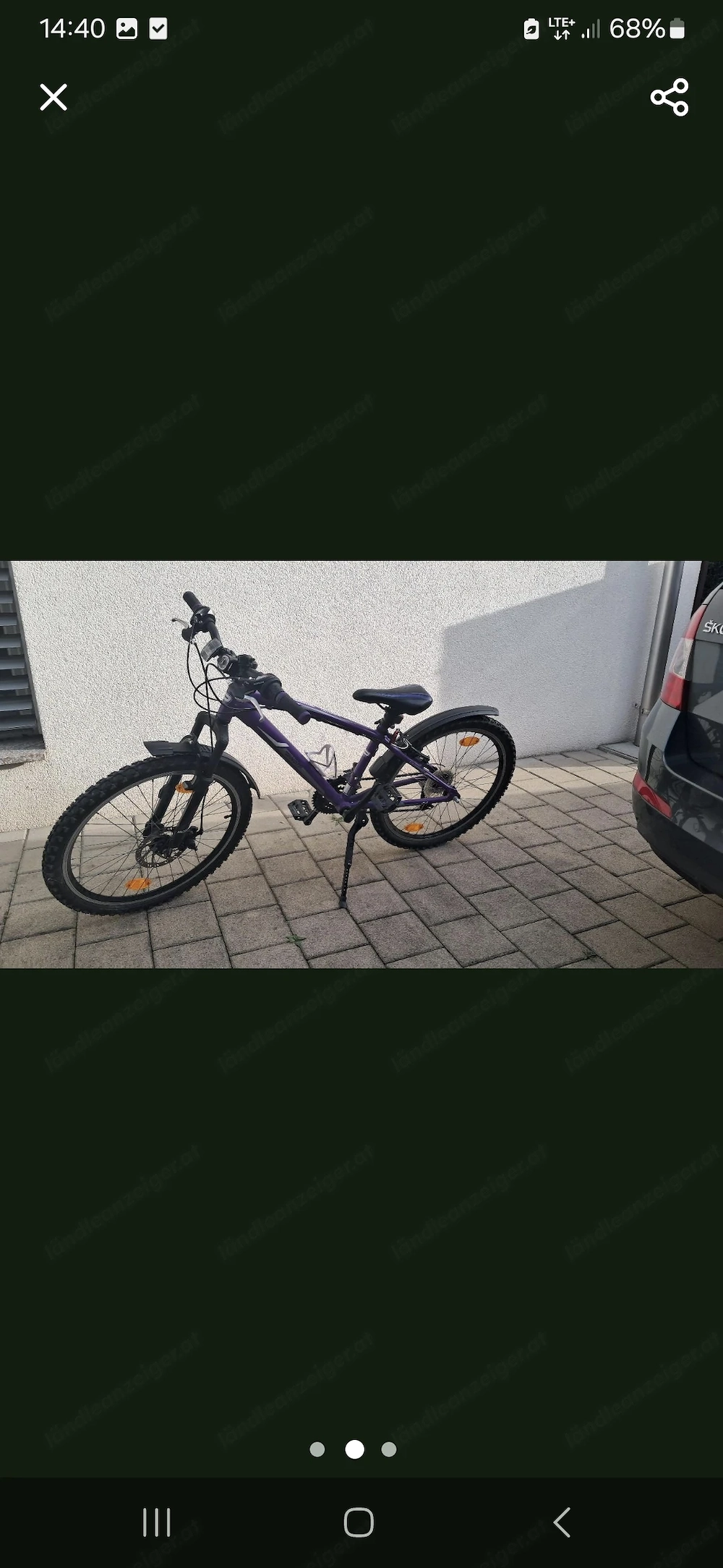 Fahrrad 24 Zoll Lila Rad