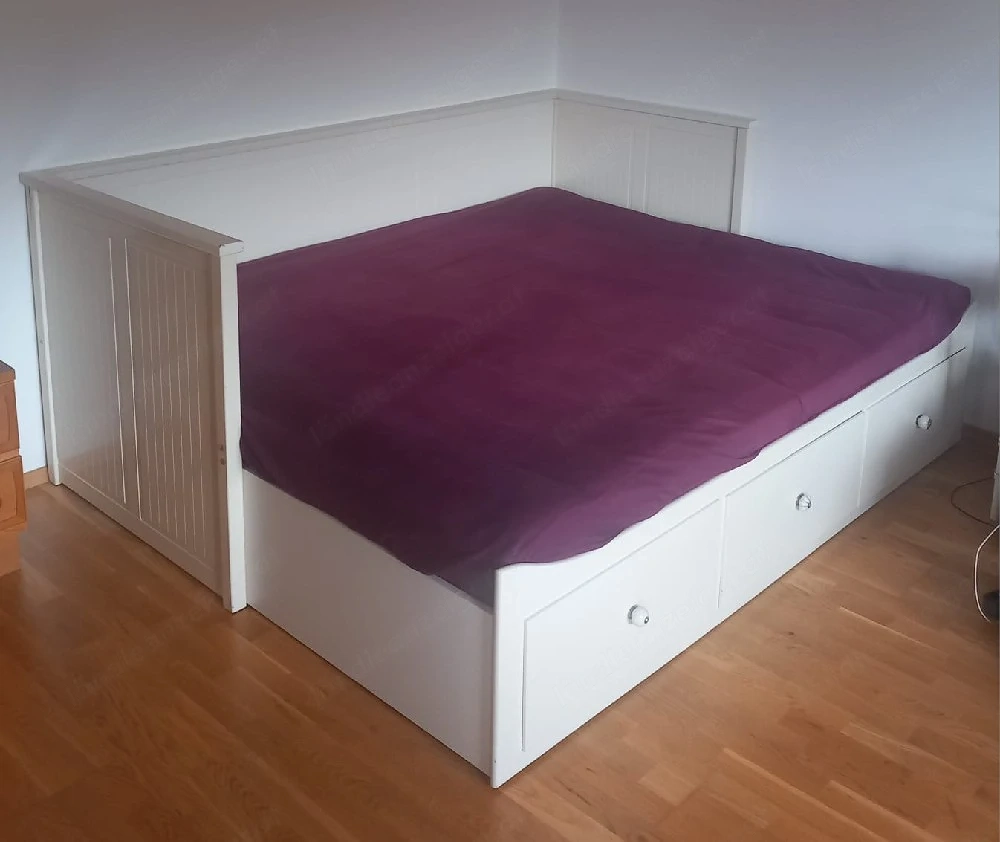 Hemnes Bett 80x200cm bzw. 160x200cm ausziehbar