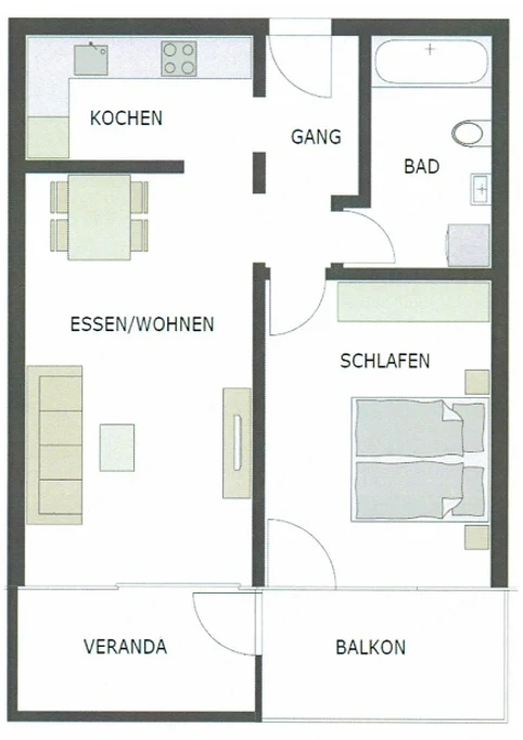 2- Zimmerwohnung mit TG, Balkon und Loggia um 760  in zentraler Lage in Dornbirn zu vermieten