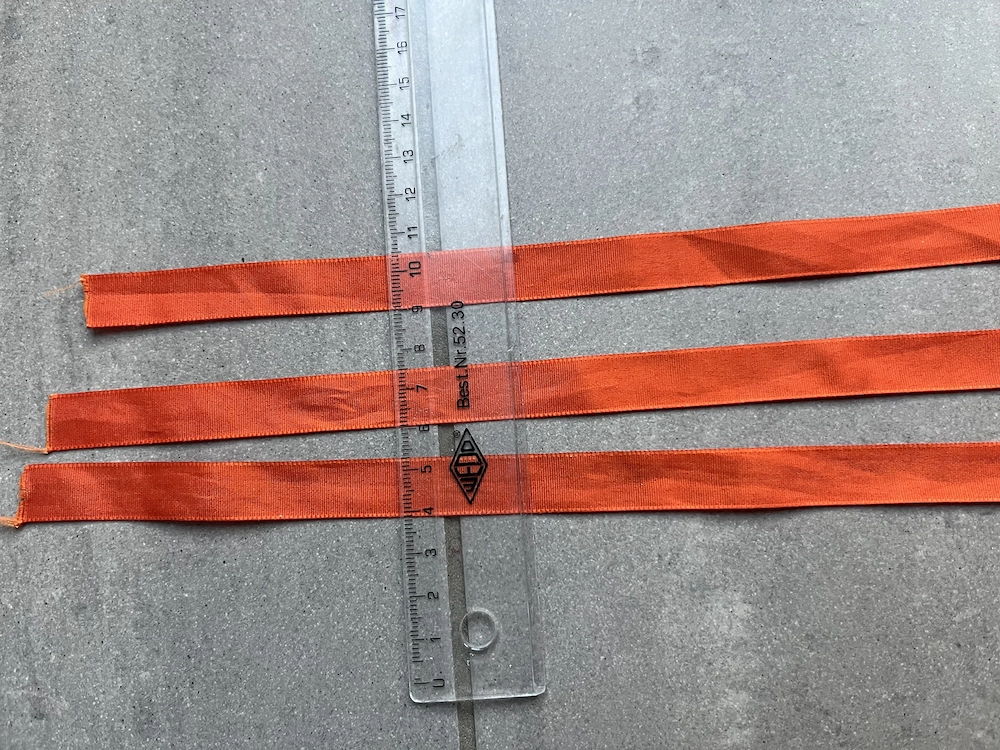Stoffbänder Satinbänder orange 1,5 cm breit zum Basteln, Schenken oder DIY-Projekte