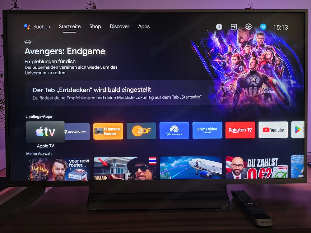 Philips 49" 4K UHD Smart-TV mit Ambilight (49PUS8303 12)   sehr guter Zustand