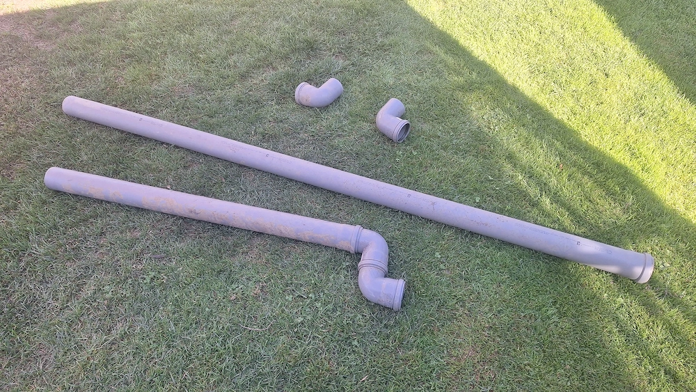 Abflussrohre: Marley HT-Rohr mit Steckmuffe DN 50 Grau 250 mm Ges. 3 Meter, 7,5 cm durchmesser