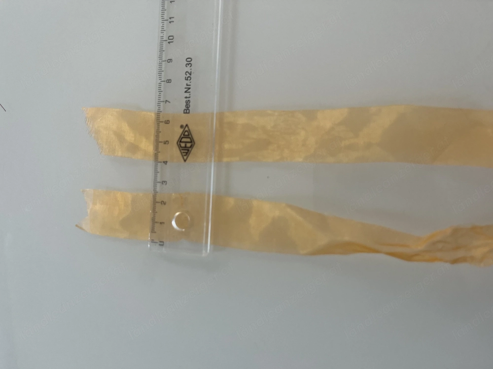 Zartes Organzaband   Dekoband Gelb-Orange (2,5 cm breit   105 cm)