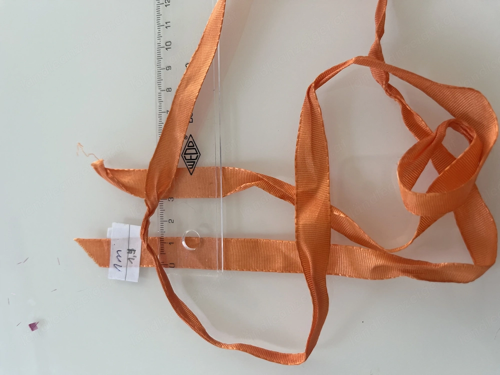 Satinband Orange Schmal Glänzend Dekoband Geschenkband 1,4 cm breit