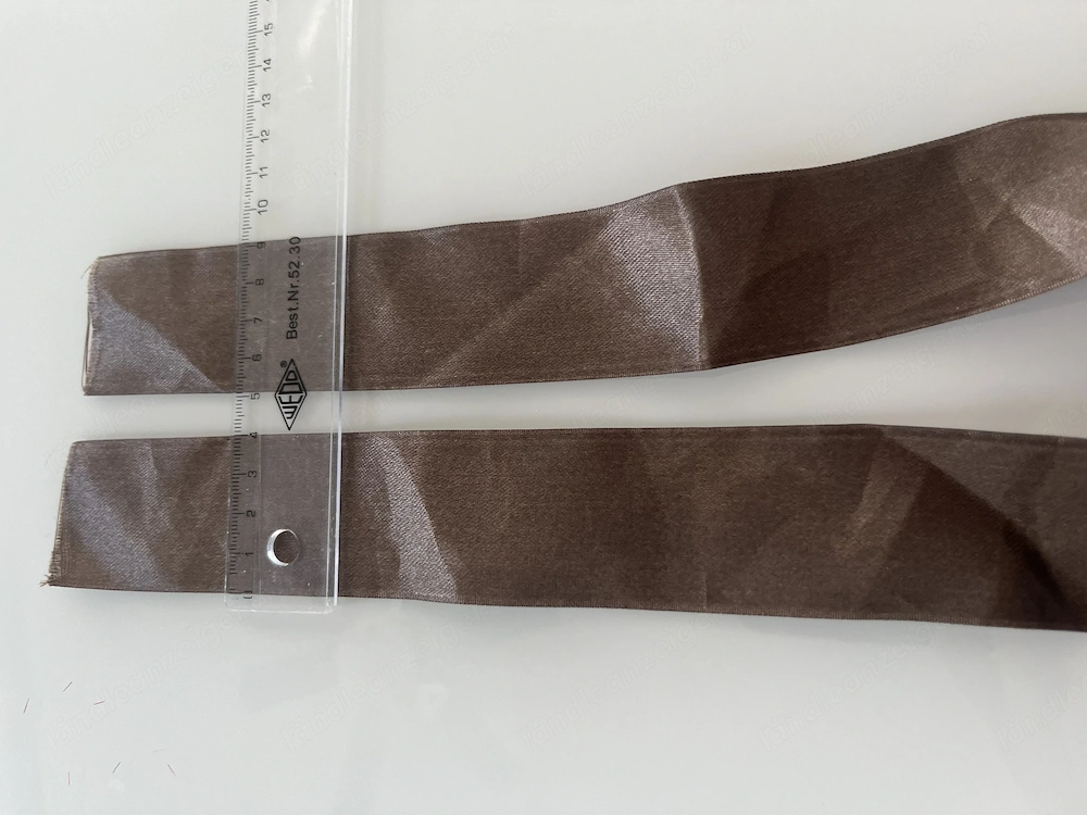 Satinband Braun Schimmernd Dekoband Geschenkband 4 cm breit   70 cm lang