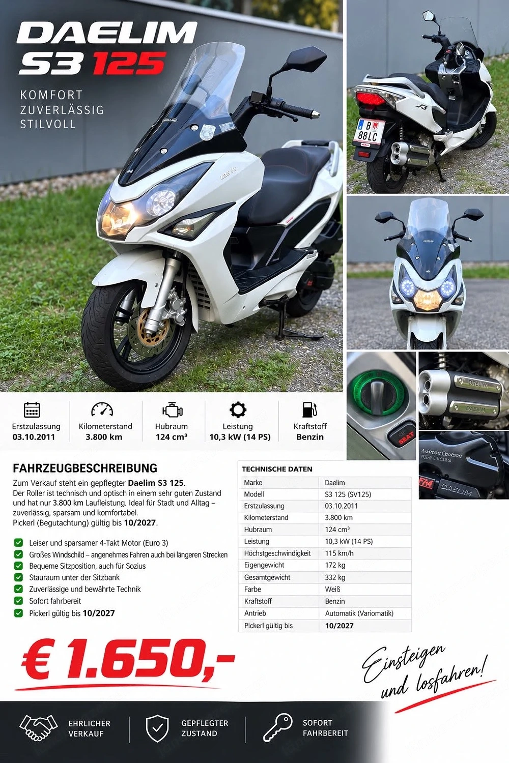 Motorrad Daelim S3 125 