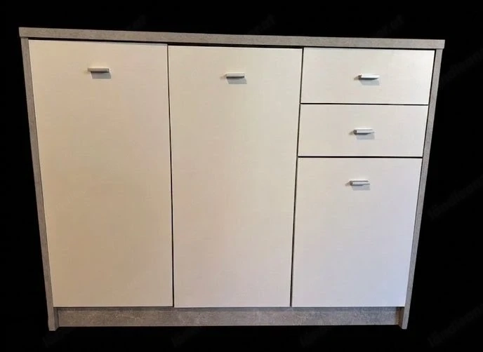 Kommode weiss grau Betonoptik