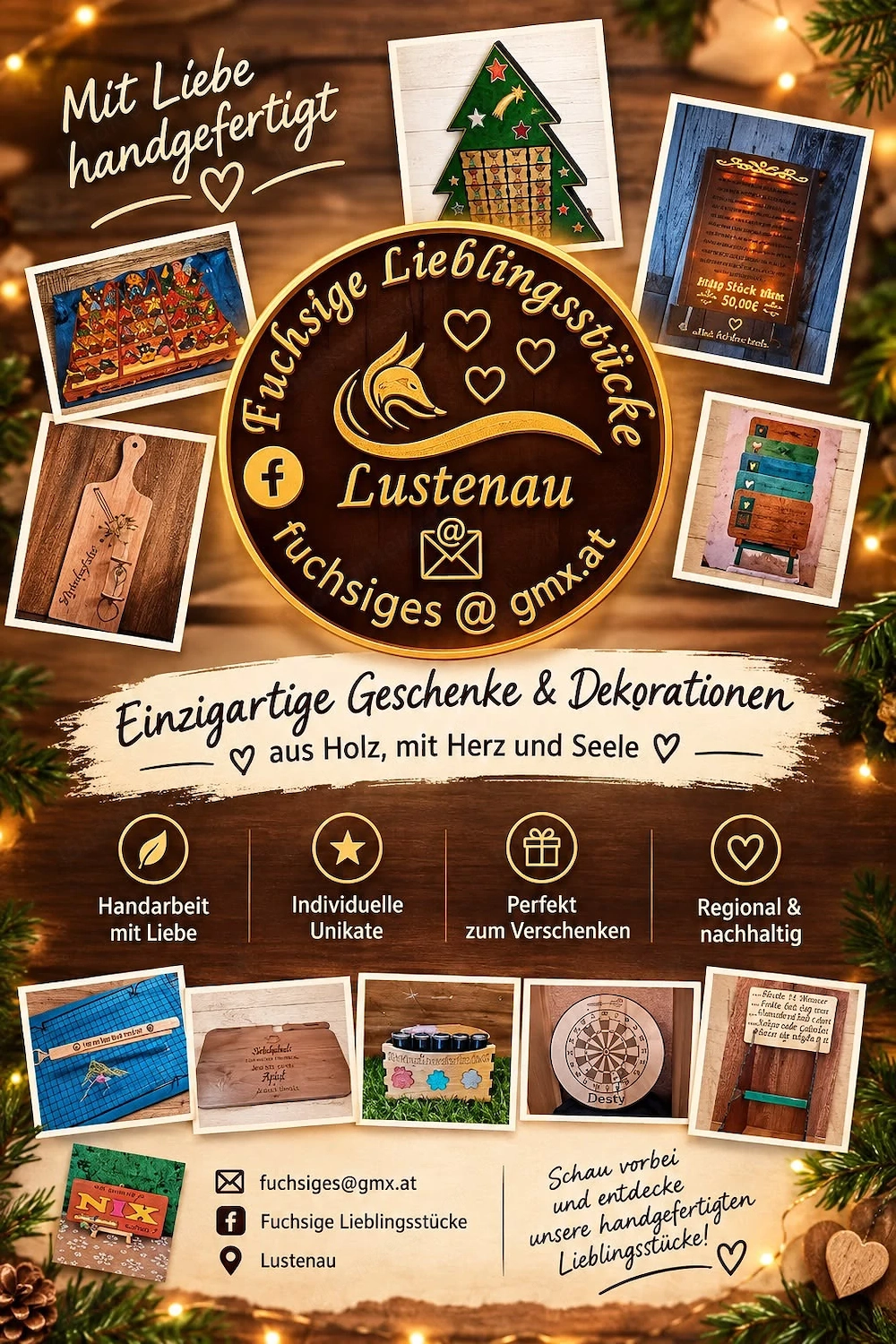 Einzigartige gelaserte Geschenke & Dekoration 