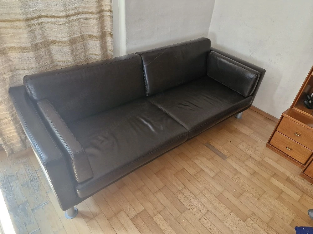 Couch braun mit Hocker