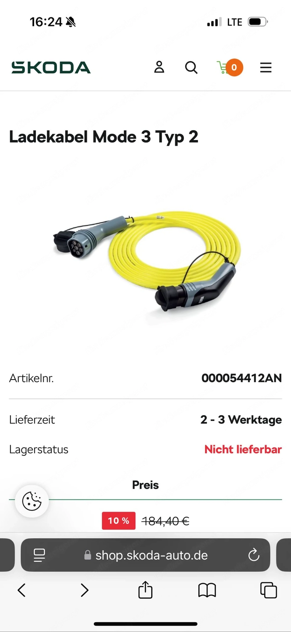 Ladekabel Mode 3 Typ 2