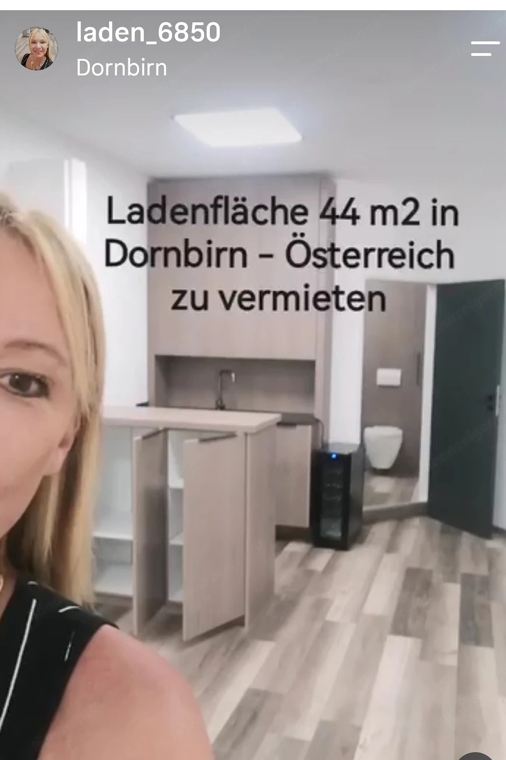 Ladenlokal mit Schaufenster , 44 m2, Passage, neue Moosm.Dornbirn, Inkl. Betriebskosten, inkl. WLAN 