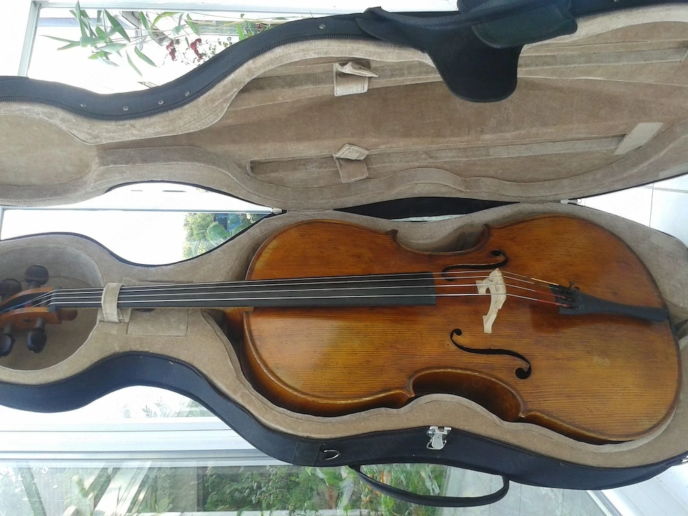 Sehr schönes Cello mit Zettel GEORGES CUNAULT Paris 1920