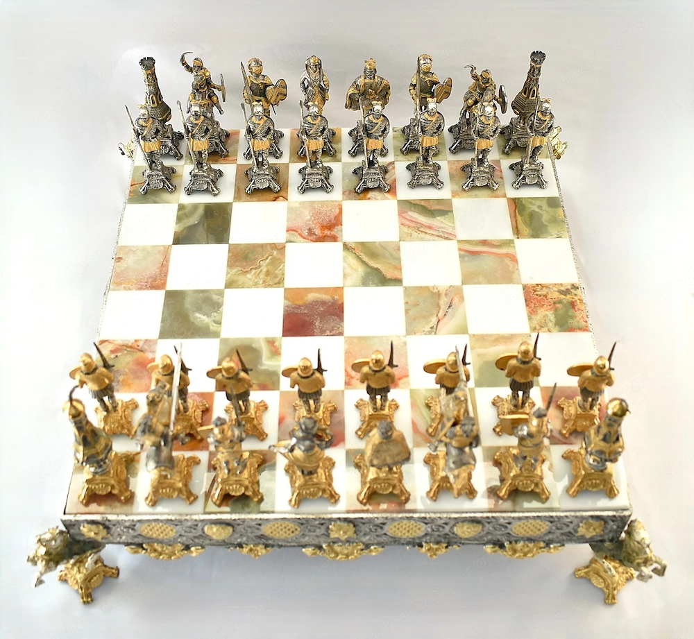 Giuseppe Vasari Mittelalter Schachspiel Vergoldet