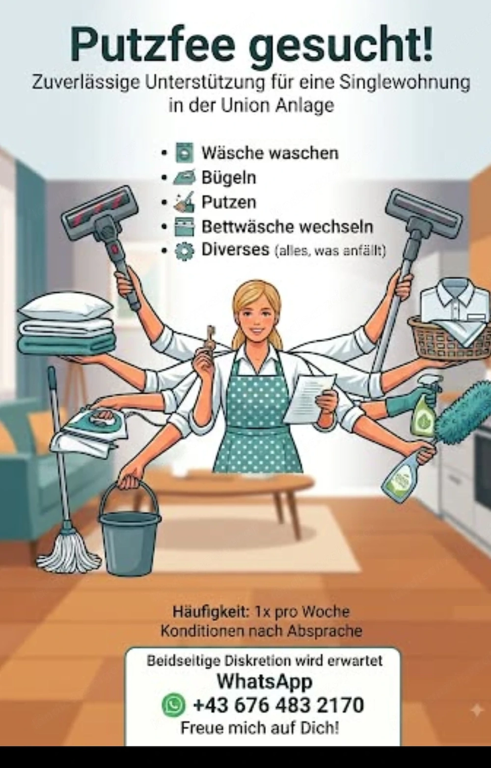 Reinigungsdame gesucht