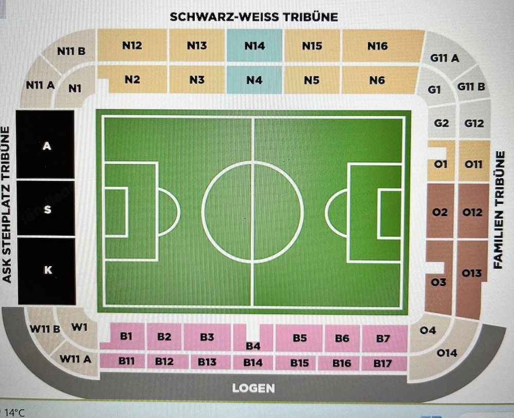 2 Tickets Österreich-Israel Sektor N5 Reihe 4